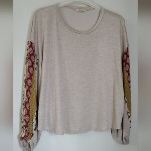 Super Soft Jade By Jane Boho Sweatshirt, Balloon Sleeves, XL, 16-18